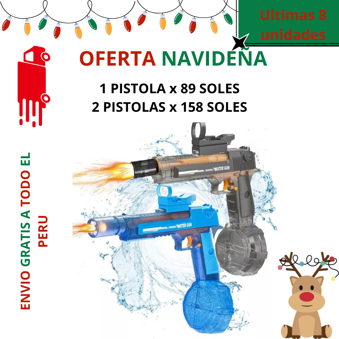 PISTOLA DE AGUA DESERT EAGLE con Luces LED